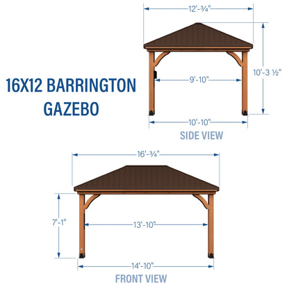 Suncast 16x12 Barrington Gazebo