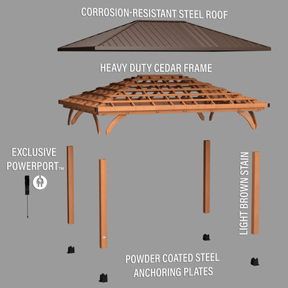 Suncast 16x12 Barrington Gazebo