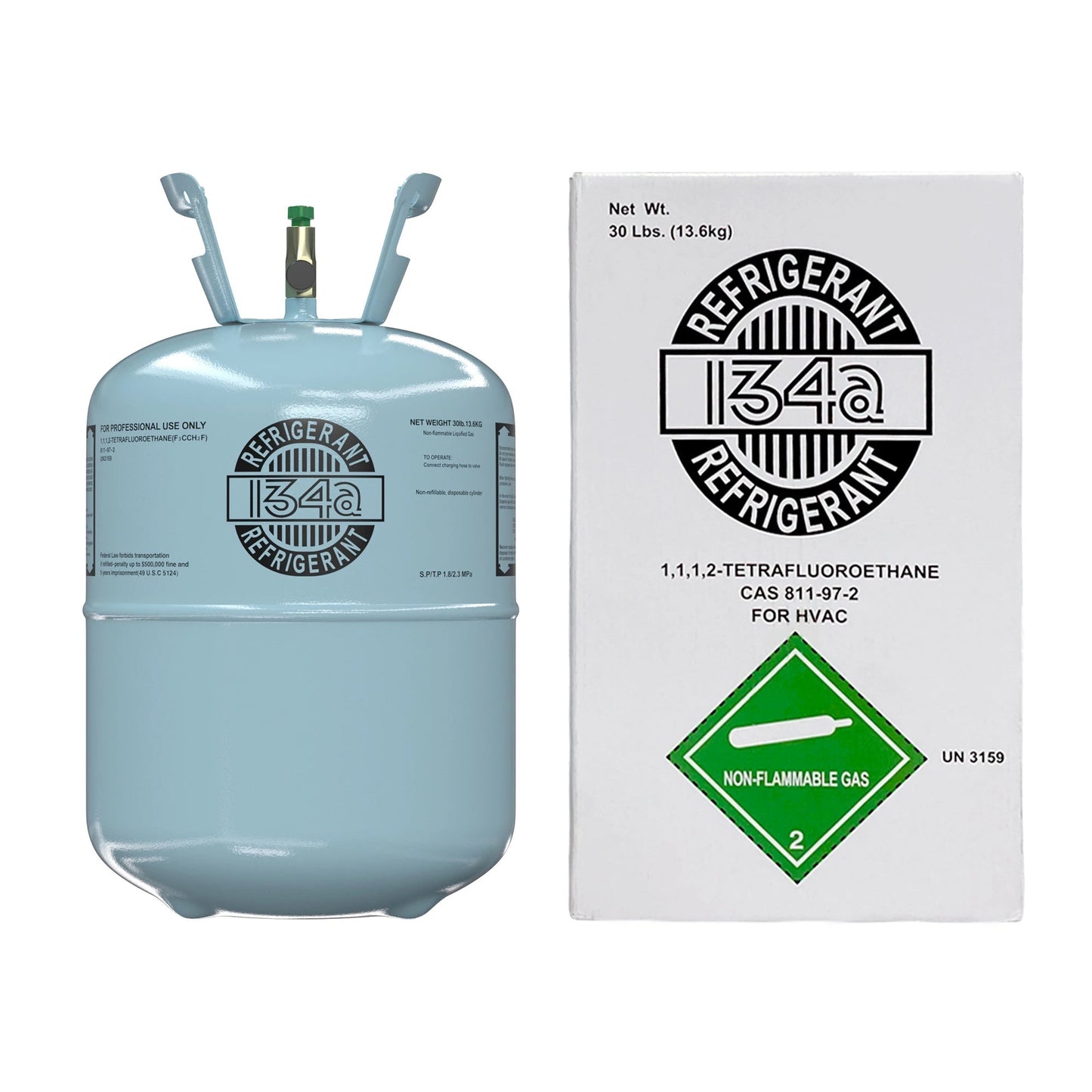 30Lb R134A Refrigerant Gas R-134A | (5 Cylinders / 150lb Total)